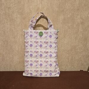 Elegant Purple Floral Tote Bag